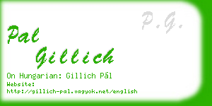 pal gillich business card